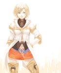  armor ashelia_b'nargin_dalmasca belt blonde_hair breasts final_fantasy final_fantasy_xii ma-hain-scarlet medium_breasts miniskirt short_hair skirt solo thighhighs 