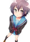  bad_id bad_pixiv_id bangs brown_eyes cancell cardigan grey_hair kita_high_school_uniform nagato_yuki nagato_yuki-chan_no_shoushitsu purple_hair school_uniform serafuku short_hair solo suzumiya_haruhi_no_shoushitsu suzumiya_haruhi_no_yuuutsu 