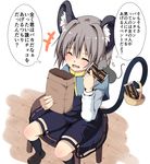  animal_ears chocolate_bar lolimate mouse mouse_ears mouse_tail nazrin solo tail touhou translated 