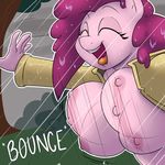  2016 anthro anthrofied areola bouncing breasts equine female friendship_is_magic horse mammal my_little_pony nipples pinkie_pie_(mlp) pony raining solo strangerdanger 