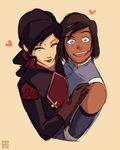  2girls asami_sato couple dark_skin female korra multiple_girls the_legend_of_korra yuri 