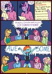  anthro applejack_(mlp) blush clothed clothing comic english_text equine female fluttershy_(mlp) friendship_is_magic group hair hi_res horn horse linedraweer lyndor mammal multicolored_hair my_little_pony open_mouth pegasus pinkie_pie_(mlp) rainbow_dash_(mlp) rarity_(mlp) speech_bubble teeth text tongue twilight_sparkle_(mlp) unicorn wings 