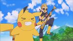  animated animated_gif guitar instrument mohawk pikachu pokemon pokemon_(anime) 