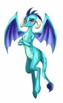  2016 anthro blush dragon female friendship_is_magic hi_res horn looking_at_viewer my_little_pony orca_(artist) princess_ember_(mlp) red_eyes scalie simple_background solo white_background wings 