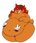  &lt;3 brown_fur brown_hair canine drooling fur hair mammal multicolored_hair nipples nude obese overweight razzlespup red_hair saliva tongue tubby two_tone_hair 