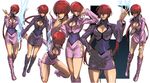  breasts grappler hair_over_eyes king_of_fighters large_breasts pixiv_manga_sample red_hair s_tanly shermie simple_background smile white_background 
