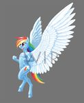  2016 anthro anthrofied athletic atticuskotch blonde_hair blue_body blue_feathers blue_fur blue_hair cutie_mark equine feathers female fist flat_chested friendship_is_magic fur green_fur green_hair grey_background hair hi_res hooves long_hair mammal multicolored_fur multicolored_hair my_little_pony navel nude open_mouth orange_fur orange_hair pegasus purple_eyes purple_fur purple_hair rainbow_dash_(mlp) rainbow_fur rainbow_hair raised_leg red_fur red_hair simple_background smile solo teeth unfinished watermark white_feathers wings yellow_fur 