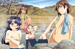  artist_request hakuhouin_ayano kagariya_momiji midou_madoka multiple_girls nude onsen soreyuke!_uchuu_senkan_yamamoto_youko towel wallpaper yamamoto_youko 