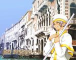  aria athena_glory dark_skin long_sleeves orange_planet_uniform solo soshina_nohito venezia wallpaper 