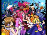  6+girls archer artoria_pendragon_(all) assassin_(fate/stay_night) berserker blonde_hair caster dark_sakura everyone fate/stay_night fate_(series) fujimura_taiga gilgamesh halloween hat highres illyasviel_von_einzbern lancer matou_sakura matou_shinji multiple_boys multiple_girls pink_hat rider saber toosaka_rin true_assassin wallpaper zen 