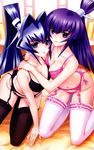  2girls blue_eyes blue_hair breasts large_breasts mitsurugi_meiya mitsurugi_yuuhi multiple_girls muvluv sisters twins 