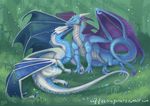  byzil detailed_background dragon duo feral grass scalie 