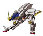  gundam gundam_barbatos gundam_tekketsu_no_orphans i.takashi mecha metal_gear_(series) metal_gear_rex no_humans simple_background standing white_background 