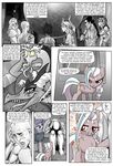 2016 bald comic dialogue dragon earth_pony english_text equine fan_character female feral group horse human male mammal muscular my_little_pony papyra_(oc) pencils_(artist) pony speech_bubble text 