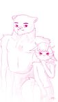  bear blush fur girly invalid_background jewelry jonas_sevilla joy looking_at_viewer male mammal necklace nipples simple_drawing smile tojol 