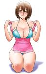  1girl apron breasts large_breasts solo swimsuit tatsunami_youtoku 