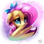  2016 equine female feral fluttershy_(mlp) friendship_is_magic hair long_hair looking_at_viewer mammal my_little_pony pegasus pink_hair solo tsitra360 wings 