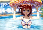  bikini blush breasts cleavage kantoku photoshop scan swim_ring swimsuit tree water wet yahari_ore_no_seishun_love_come_wa_machigatteiru. yuigahama_yui 