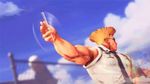  1boy animated animated_gif biceps blonde_hair capcom comb guile muscle sleeves_rolled_up solo street_fighter street_fighter_v sunglasses 