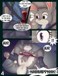  anus bulge butt canine clothing comic dialogue disney fingering fox judy_hopps lagomorph legs_up lingerie mammal masturbation nick_wilde orgasm panties paws police pussy pussy_juice rabbit redfoxsoul underwear uniform vaginal_masturbation wet zootopia 