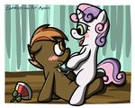  animal_genitalia animal_penis blush button_mash_(mlp) cub cum cum_on_chest duo equine equine_penis female friendship_is_magic horse male male/female mammal my_little_pony penis pokefound pony smile sweetie_belle_(mlp) young 