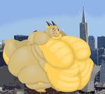  arkveveen belly big_breasts breasts building city destruction dragon female huge_breasts hyper hyper_breasts macro miya_mumba morbidly_obese overweight smoosh solo 