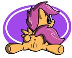  anus cub equine female friendship_is_magic hair horse mammal my_little_pony pegasus pokefound pony presenting purple_eyes purple_hair pussy scootaloo_(mlp) solo tagme wings young 