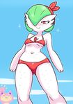  beach clothing disfigure female gardevoir nintendo pok&eacute;mon seaside swimsuit video_games 