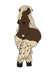  anthro big_butt breasts butt caprine ewe female hooves mammal nude sheep solo takarachan wide_hips wool 