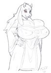  aesirfeather anthro big_breasts boss_monster breasts caprine cleavage clothed clothing female goat horn huge_breasts looking_at_viewer mammal smile toriel undertale video_games 