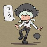  :o adapted_costume alternate_costume blush_stickers boots chibi commentary_request family_mart hat i-class_destroyer kantai_collection masakappa midriff navel shinkaisei-kan speech_bubble translation_request wo-class_aircraft_carrier 
