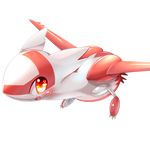  ambiguous_gender blush cute eruku feathers feral latias legendary_pok&eacute;mon looking_at_viewer nintendo open_mouth pok&eacute;mon red_feathers simple_background solo tongue video_games white_background white_feathers yellow_eyes 
