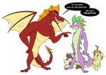 2015 anthro dragon english_text equine female freckles friendship_is_magic garble_(mlp) green_eyes horn horse male mammal metalmane my_little_pony pegasus pony pound_cake_(mlp) pumpkin_cake_(mlp) scalie scar spike_(mlp) text unicorn wings young 
