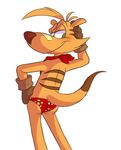  anthro butt clothing ladysomnambule male mammal marsupial solo thylacine ty_the_tasmanian_tiger underwear 