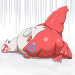 ambiguous_gender blush dragon eruku feathers feral latias legendary_pok&eacute;mon nintendo obese open_mouth overweight pok&eacute;mon red_feathers simple_background solo tongue video_games white_background white_feathers yellow_eyes 