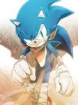  angry anthro black_nose clothing footwear gloves green_eyes hedgehog male mammal scarf solo sonic_(series) sonic_boom sonic_the_hedgehog エイムエフ 