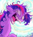  2016 abstract_background equine female feral friendship_is_magic fur hair horn insane jowybean looking_at_viewer mammal multicolored_hair my_little_pony open_mouth purple_eyes purple_fur smile solo tongue twilight_sparkle_(mlp) unicorn 