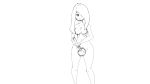  1girl animated animated_gif animation breasts highres plunger self_upload sexy sketch 