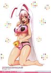  :o barefoot breasts feet large_breasts lingerie nitroplus official_art open_mouth pink_hair super_sonico toothbrush tsuji_santa underwear 