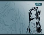  artist_request blue kakizaki_megu long_sleeves monochrome rozen_maiden sketch solo wallpaper 