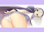  aira_blanc_neige_galdinius albino angry armlet ass bangs bent_over blue_cape blue_dress blue_hairband blush breasts cape closed_mouth covered_nipples cowboy_shot dress fingernails foreshortening from_side frown gem grey_cape hairband hand_on_own_ass lace lace-trimmed_panties legs_together letterboxed long_fingernails long_sleeves looking_at_viewer looking_back looking_to_the_side medium_breasts medium_hair multicolored multicolored_cape multicolored_clothes official_art panties pantyshot red_eyes ribbed_dress sapphire_(stone) shining_(series) shining_tears short_dress shoulder_pads side_slit simple_background sleeves_past_wrists solo straight_hair tanaka_takayuki thighs underbust underwear v-shaped_eyebrows wallpaper white_background white_hair white_legwear white_panties 