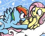  2016 blush cutie_mark digital_media_(artwork) duo equine feathers female feral fluttershy_(mlp) friendship_is_magic fur hair mammal multicolored_hair my_little_pony nude open_mouth oral pegasus pink_hair pokefound pussy rainbow_dash_(mlp) rainbow_hair sex simple_background smile tongue tongue_out vaginal wings 