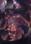  capcom claws dragon elder_dragon hindpaw horn looking_at_viewer monster_hunter monster_hunter_world nergigante pawpads paws pink_pawpads toe_claws video_games 片桐マヤ 