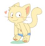  blush cat clothing feline male mammal oob penis simple_background solo underwear 
