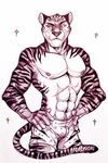  disney feline male mammal muscular nips oronoxy stripper_tiger_(zootopia) tiger zootopia 