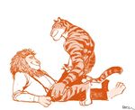  disney feline leodore_lionheart lion male mammal stripper_tiger_(zootopia) zootopia 