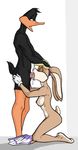  avian bird breasts cum cum_in_mouth cum_inside daffy_duck duck erect_nipples fellatio female lagomorph lola_bunny looney_tunes luraiokun male male/female mammal nipples nude oral rabbit sex warner_bros. warner_brothers 