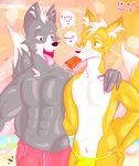  2016 anthro avian beach bird black_nose canine clothed clothing dessert fellatio food fox fox_mccloud fur hair hi_res ice_cream kizz licking male male/male mammal nintendo oral outside saliva seaside sex simple_background smile speedo star_fox sucking summer sunny super_smash_bros sweat swimsuit tongue tongue_out video_games wet wolf_donnell wolf_o&#039;donnell 