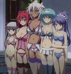  age_difference ahoge aqua_hair arms_at_sides bangs black_legwear black_panties black_thighhighs blue_bra blue_hair blue_panties blue_training_bra blunt_bangs blush blush_stickers bow bow_bra bow_panties bra braid breasts camisole cleavage collarbone cowboy_shot dark_skin demon demon_girl demon_horns door embarrassed expressionless female flipped_hair frilled_bra frilled_legwear frilled_panties frills frown garter garter_belt garter_straps gold_eyes green_eyes groin hair_between_eyes hair_intakes hair_ornament hair_ribbon hair_scrunchie hairband headdress height_difference high_ponytail highleg highleg_panties highres holding holding_arm horns human indoors inside lace lace-trimmed_thighhighs large_breasts legwear light-skinned light_smile lineup lingerie long_hair looking_ahead looking_to_the_side microskirt midriff multicolored_bra multicolored_legwear multicolored_panties multiple_girls naruse_maria naruse_mio navel nonaka_kurumi nonaka_yuki open_mouth panties parted_lips pink_bra pink_eyes pink_legwear pink_panties pink_thighhighs pink_torsolette pleated_skirt ponytail production_ims purple_bra purple_eyes purple_panties raised_eyebrows red_eyes red_hair ribbon ruffle_panties ruffled_bra ruffled_panties screen_capture screencap scrunchie shadow shinmai_maou_no_testament shinmai_maou_no_testament_burst shiny shiny_hair shiny_skin short_hair siblings side_braid sideboob sidelocks silver_hair sisters size_difference skirt slender small_breasts smile standing stitched stockings string_panties succubus thick_thighs thighhighs thighs tied_hair torsolette training_bra twintails two_side_up underwear underwear_only white_bra white_hair white_hair_ornament white_hairband white_legwear white_panties white_scrunchie white_skirt white_thighhighs yellow_eyes zest_(shinmai_maou_no_testament) 