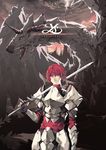  adol_christin armor dragon male_focus red_hair solo sword weapon yohan12 ys 